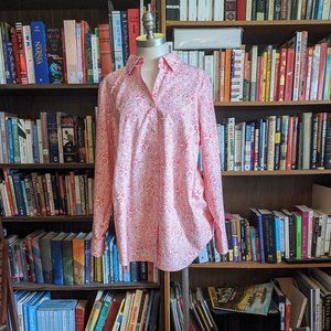 Lands' End Pink Paisley Button Up Shirt Size 18W